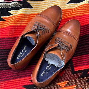 Cole Haan Men's Brown Leather Dress Shoes